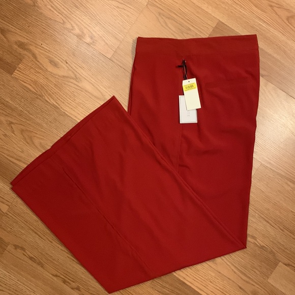 1. State Pants - NWT 1 State Beautiful Red Wide Leg High Waist Pants Trousers Flowing Material